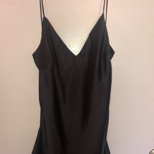 Black Zara silk dress size Med. Brand New with tags